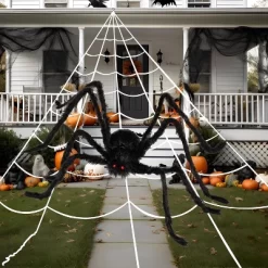 Joyfy Halloween Spider Web With Giant Spider Set,Realistic Hairy Spiders,400 Sq Ft Spider Web,Outdoor Decorations And Yard Party Decor Supplies -Halloween Costume Store GUEST 45d289ba 6137 4f95 9c15 4eb5cfc4a532