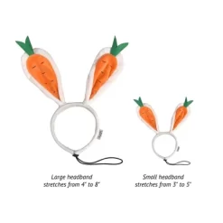 Midlee Carrot Bunny Ears Easter Dog Headband Costume -Halloween Costume Store GUEST 46eb93cf 4301 4bea 8eff 769b265a06db