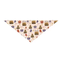 Mechaly Cotton Funny Dog Bandana With Designs Durable Birthday Pet Scarf