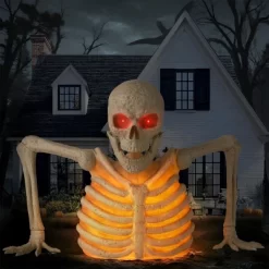 Joyfy 64'' Halloween Outdoor Decoration, Light Up Giant Skeleton Groundbreaker With Infrared Sensor For Halloween Yard Graveyard Haunted House Props -Halloween Costume Store GUEST 4848a659 d2f1 4df6 ae31 36a8890791ba