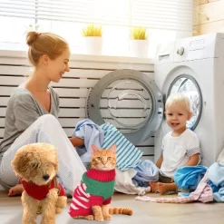 IMountek Pet Christmas Turtleneck Sweater Snowman Stripes Costume For Small Medium Kitten Puppy Cats Dogs Furball