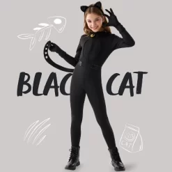 Joyfy Black Cat Halloween Costume Outfits For Girls, Kids Cat Outfit Set With Tail, Child Halloween Bodysuit Costume For Cosplay Dress Up Party -Halloween Costume Store GUEST 4a612b29 a9da 4ff8 aeea 200db2a51732