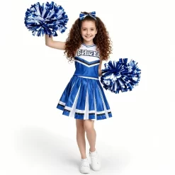 Joyfy Girls' Cheerleader Costume Halloween - Cheerleader Uniform Child Cheerleader Costume For Halloween Party - Pink / Blue -Halloween Costume Store GUEST 4a8c4a13 968c 4dbf 8e0e 99f13eb53b44