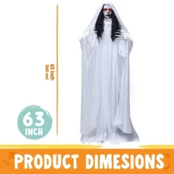 Joyfy 67’’ Halloween Animatronics Standing Bride Ghost Decoration, Life-Size Scary Ghost With Creepy Sound For Yard Lawn Outdoor Indoor Decoration -Halloween Costume Store GUEST 4a91aa23 85bc 4dad a990 cb92ea3e274a