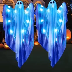 Joyfy 47” Halloween Hanging Ghost Outdoor Decoration, Flying Ghosts With Warm LED Light Party Decor Prop For Front Yard Patio Garden 2 Pack -Halloween Costume Store GUEST 4b3b038a 6d7f 4c18 9f49 b98ae84d644d