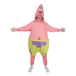JAZWARES SpongeBob Men's Patrick Halloween Costume Jumpsuit - Pink One Size