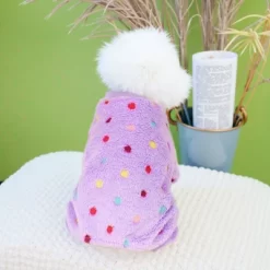 Dog Fuzzy Velvet Pajamas, Dog Winter Clothes For Small Dogs Boy Girl, Pet Jumpsuit, Doggy Apparel, Pink/Gray/Blue/Purple -Halloween Costume Store GUEST 4d2fed03 1080 4a9f ab8a 5c3258fb10ce