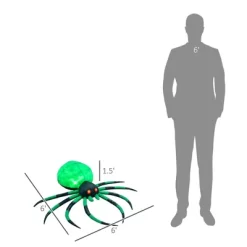 NAYSAYE Party Decoration And Accessories Inflatable Spider For Outdoor Halloween Celebration, Green, 71.8"*74.8"*19.8" -Halloween Costume Store GUEST 4e8d5e85 d91a 45bf a3a5 1d0acef10a07