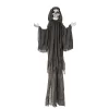 8 Ft. 2" Hanging Skeleton Reaper With Black Cloak Halloween Decoration