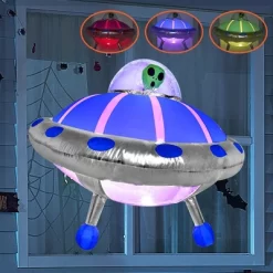 Joyfy 4.5 FT Halloween Inflatable Outdoor Decorations, Inflatable Alien UFO With Color Changing LEDs For Halloween Window Yard Garden Lawn Decoration -Halloween Costume Store GUEST 4ff3d79e f3d8 40e8 90cc 9805c408824f