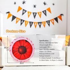 Costway 2 Pack 3 FT Halloween Inflatable Eyeballs W/ Air Blower & Red LED Lights -Halloween Costume Store GUEST 4ff51b9b bf39 4057 8168 06e9eab52394