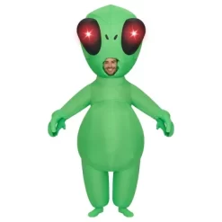 Joyfy Adults Inflatable Halloween Costumes With Light Up Eyes, Full Body Alien Blow Up Costumes Halloween Costume Cosplay Alien