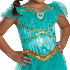 Disney Princess Kids' Aladdin Jasmine Deluxe Costume Jumpsuit Aqua Green -Halloween Costume Store GUEST 52b8157a 5f58 430e a6c1 b76ca0913928