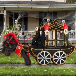 Joyfy 8/10 FT Halloween Inflatable Outdoor Decorations, Carriage/Grim Reaper Driving Car Inflatable With Built-in LEDs For Halloween Party Yard Decor -Halloween Costume Store GUEST 52cd6273 ac79 44f1 8d37 b2343ed74ce2