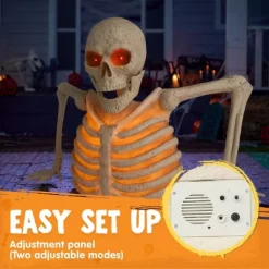 Joyfy 64'' Halloween Outdoor Decoration, Light Up Giant Skeleton Groundbreaker With Infrared Sensor For Halloween Yard Graveyard Haunted House Props -Halloween Costume Store GUEST 54fab068 ec9b 460a 84ab 111eabba5470