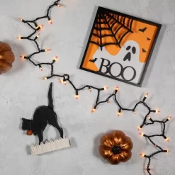 Northlight Candy Corn Mini Halloween Light Set Yellow And Orange 9.5' Black Wire - 50ct