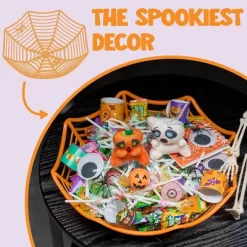 Joyfy 5pcs Halloween Plastic Spider Web Bowls Candy Basket, Candy Bowl Tableware Decorations, Halloween Candy Dish Trick Or Treat Party Supplies -Halloween Costume Store GUEST 570761a5 ded3 434c 9cab 4c3413e1cedf