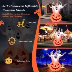 Syemin Inflatable Holiday Decorations Halloween Inflatable Ghost Pumpkin Decoration Rotating Flame Halloween Inflatable Decor, Orange, 54"*36"*72" 7 Syemin Inflatable Holiday Decorations Halloween Inflatable Ghost Pumpkin Decoration Rotating Flame Halloween Inflatable Decor, Orange, 54"*36"*72" -Halloween Costume Store GUEST 58d97a5e 1920 4dc2 8d92 0e27d43cfb51