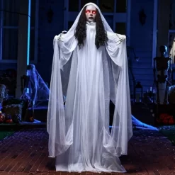 Joyfy 67’’ Halloween Animatronics Standing Bride Ghost Decoration, Life-Size Scary Ghost With Creepy Sound For Yard Lawn Outdoor Indoor Decoration -Halloween Costume Store GUEST 5db455cf 7353 4c16 a94a 79661b453610