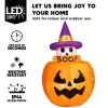 Joyfy 5FT Halloween Inflatables Outdoor Decorations, Animated Inflatable Ghost On Pumpkin With LEDs For Halloween Outdoor Yard Lawn Garden Decoration