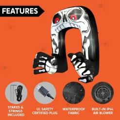 Joyfy 8 FT Tall Halloween Inflatable Outdoor Decoration, Giant Skeleton With Hands Grabbing Archway Inflatable For Halloween Yard Garden Lawn Decor -Halloween Costume Store GUEST 603ceeed 96e4 4ea8 9371 4408a1e6f086