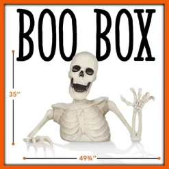 BOO BOX 35" Groundbreaking Skeleton, White - Exterior Halloween Decorations For Yard -Halloween Costume Store GUEST 60bd691c a3d7 4a3e 85c0 22c8ea21b409