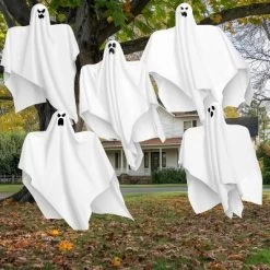 Joyfy 5 Pcs Halloween 27.5'' Hanging Ghost Decoration,Halloween Decor,Front Yard Patio Lawn Garden Outdoor And Holiday Porch Haunted House Tree Décor -Halloween Costume Store GUEST 6170d1c4 9fac 4b58 b40d e0520d31062f