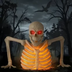 Joyfy 64'' Halloween Outdoor Decoration, Light Up Giant Skeleton Groundbreaker With Infrared Sensor For Halloween Yard Graveyard Haunted House Props -Halloween Costume Store GUEST 64eec603 9b70 4fe3 beb3 2936c52957d0
