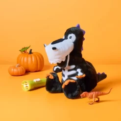 12.5" Glow In The Dark T-Rex Stuffed Animal - Gigglescape™: Polyester Character Plush Toy