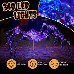 Karl Home 3ft Halloween Lighted Spider With 340 Lights Outdoor Decoration -Halloween Costume Store GUEST 680e0bdf 3408 4519 8b4e 614d188d7e7e