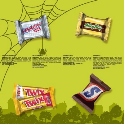 Mars - Snickers, Twix, Milky Way & 3 Musketeers Minis Halloween Milk Chocolate Candy Assortment Bulk Bag - 41.79oz/150ct 6 Mars - Snickers, Twix, Milky Way & 3 Musketeers Minis Halloween Milk Chocolate Candy Assortment Bulk Bag - 41.79oz/150ct - Image 6