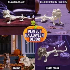 Frilled Lizard Skeleton Halloween Decoration- Weather Resistant For Indoor/Outdoor Decor- Perfect For Tabletop Party Decor, Haunted Houses, Graveyards -Halloween Costume Store GUEST 6b894316 fa34 4a16 8c84 2d3678754417