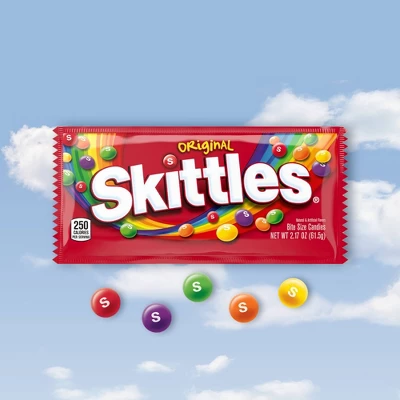 Skittles Original Chewy Candies, Full Size Fruit Candy Bag - 2.17oz 2 Skittles Original Chewy Candies, Full Size Fruit Candy Bag - 2.17oz - Image 2