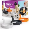 Ototo 3pc Pancats Egg Rings Silicone Pancake And Egg Cooker Set