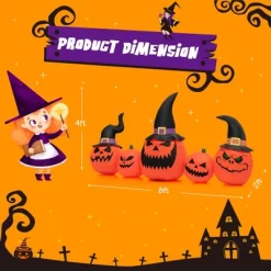 Costway 8 Ft Tall Inflatable Pumpkin Family Waterproof Halloween Yard Decoration W/LED Lights -Halloween Costume Store GUEST 72bead1e c0ff 4433 a6a4 795f53038760