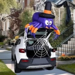 Joyfy 5 FT Long Halloween Inflatable Outdoor Decoration, Inflatable Spider With Spider Web Trunk Or Treat Car Decorations For Car Outdoor Yard Decor -Halloween Costume Store GUEST 72ee11fc b222 4ceb be85 58d21e2353cd