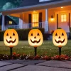 Northlight Lighted Jack-O-Lantern Halloween Outdoor Pathway Markers - 24" - Orange - Set Of 5