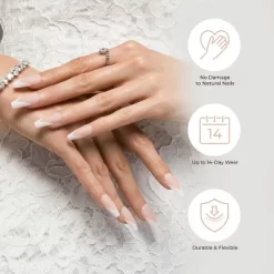 KISS Products Classy French Tip Press-On Fake Nails - Short Oval - Exclusive Only - 28ct -Halloween Costume Store GUEST 758b9192 b858 44f3 a369 4fb4b2e262e6