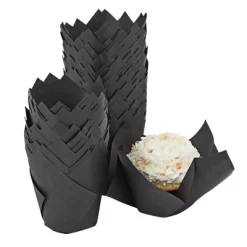 Juvale 100-Piece Black Tulip Cupcake Liners, 2 X 3.5 Inches, Black Cupcake Liners For Halloween Parties & Wedding Receptions -Halloween Costume Store GUEST 779e522e ee2b 4fab 88b6 2d563db60af4