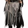 Joyfy Girls' Halloween Grim Reaper Costume Suits, Dress With Gloves And Tights Glow In The Dark, Halloween Costume For Cosplay Dress Up Party, S