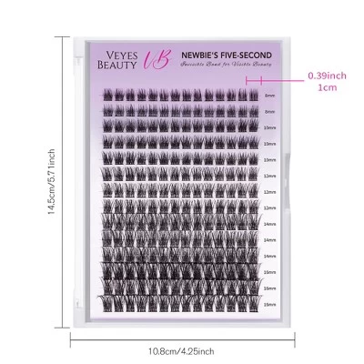 VEYESBEAUTY Dreamy Lash Clusters Eyelash Extensions Thin & Invisible Band DIY Individual False Eyelashes Wispy Lash Tray 8-16mm Mixed Length 2 VEYESBEAUTY Dreamy Lash Clusters Eyelash Extensions Thin & Invisible Band DIY Individual False Eyelashes Wispy Lash Tray 8-16mm Mixed Length - Image 2