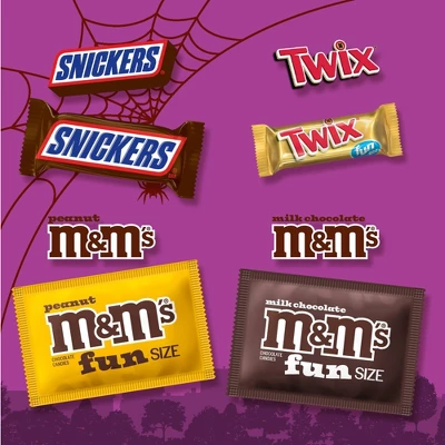 Mars - Snickers, Twix, M&M's, Halloween Chocolate Candy Variety Bag Fun Size - 30.94oz/55ct 2 Mars - Snickers, Twix, M&M's, Halloween Chocolate Candy Variety Bag Fun Size - 30.94oz/55ct - Image 2