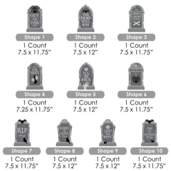 Big Dot Of Happiness Creepy Cemetery - Lawn Decorations - Outdoor Spooky Halloween Tombstone Party Yard Decorations - 10 Piece -Halloween Costume Store GUEST 78d3ee13 2eab 40b3 a14f 42d378de227d
