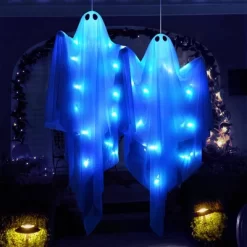 Joyfy 47” Halloween Hanging Ghost Outdoor Decoration, Flying Ghosts With Warm LED Light Party Decor Prop For Front Yard Patio Garden 2 Pack -Halloween Costume Store GUEST 7982f92c 4ad0 4ba0 8690 ffd0f4aa550d