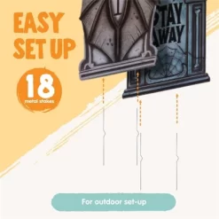 Joyfy 9 Pcs 16" Halloween Tombstones Outdoor Cemetery Decor, Yard Lawn Graveyard Plastic Headstones With 18 Metal Stakes For Party Prop Supplies -Halloween Costume Store GUEST 7b5fdf8c 2d30 4ae2 83bc 6f6789e64c28