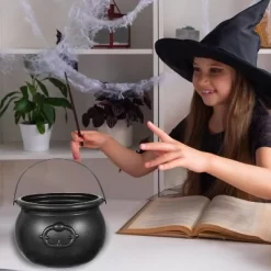 4E's Novelty 7.5" Halloween Plastic Cauldron, Durable Black Cauldron For Party Supplies, Large Halloween Candy Bowl, Perfect Halloween Decor -Halloween Costume Store GUEST 7c77cbad 6a5a 4f0b 98d6 72a665d57640