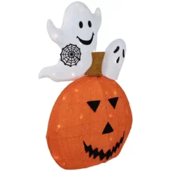 Northlight LED Lighted Jack-O-Lantern And Ghosts Halloween Decoration - 27.5" - Clear Lights -Halloween Costume Store GUEST 7e9838b5 531d 407f 971a 2c95eed447f4