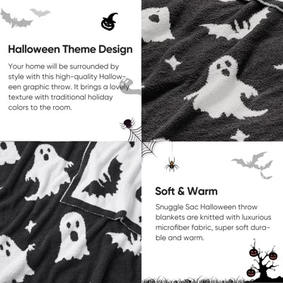 Snuggle Sac Ultra-Soft Halloween Throw Blanket, Seasonal Decorative Blanket 50*60" 4 Snuggle Sac Ultra-Soft Halloween Throw Blanket, Seasonal Decorative Blanket 50*60" - Image 4