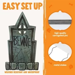 Joyfy 9 Pcs 16" Halloween Tombstones Outdoor Cemetery Decor, Yard Lawn Graveyard Plastic Headstones With 18 Metal Stakes For Party Prop Supplies -Halloween Costume Store GUEST 7fbb05d0 a158 46e7 afd2 1a7773aacce9