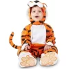 Joyfy Baby Halloween Costume Tiger Jumpsuit With Tail, Toddler One Piece Animal Suit With Hat For Halloween Dress Up Party